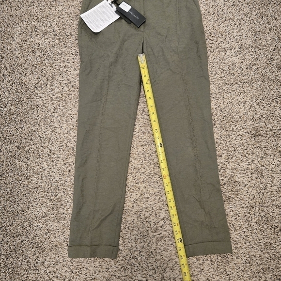 Cappellini Mid Rise Green Floral Print Dress pants Size 8 NEW - Picture 14 of 16
